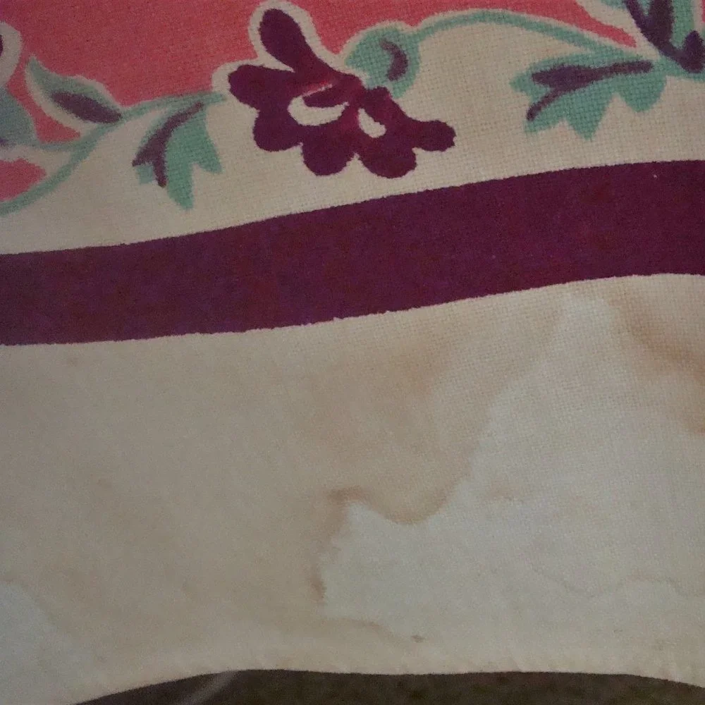 Vintage Floral Tablecloth Cottage Core Granny Grandma